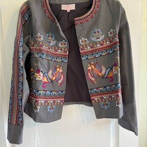 Embroidered Gray Jacket